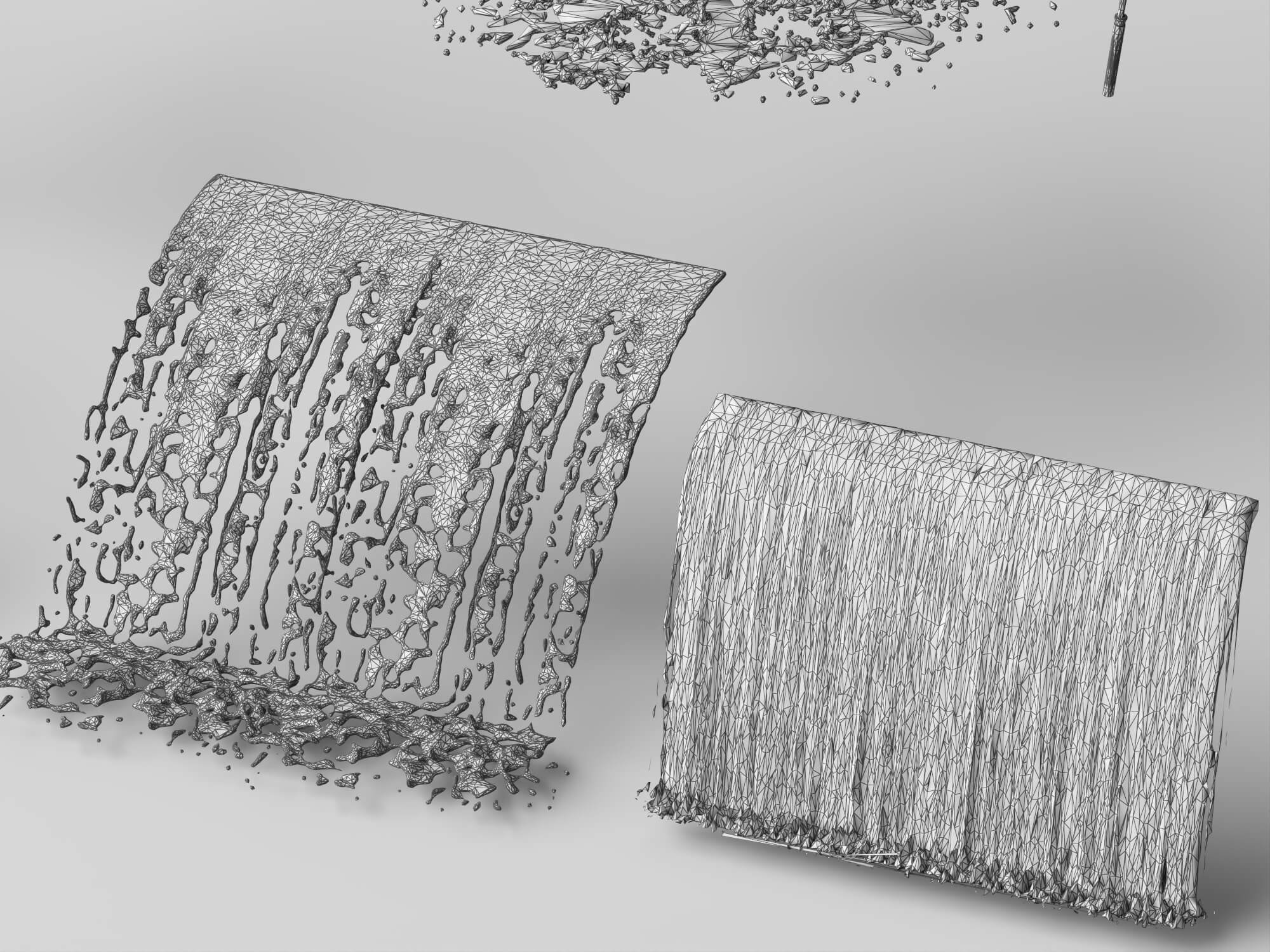 Water Fountain and Waterfall 3D Asset 3D Model