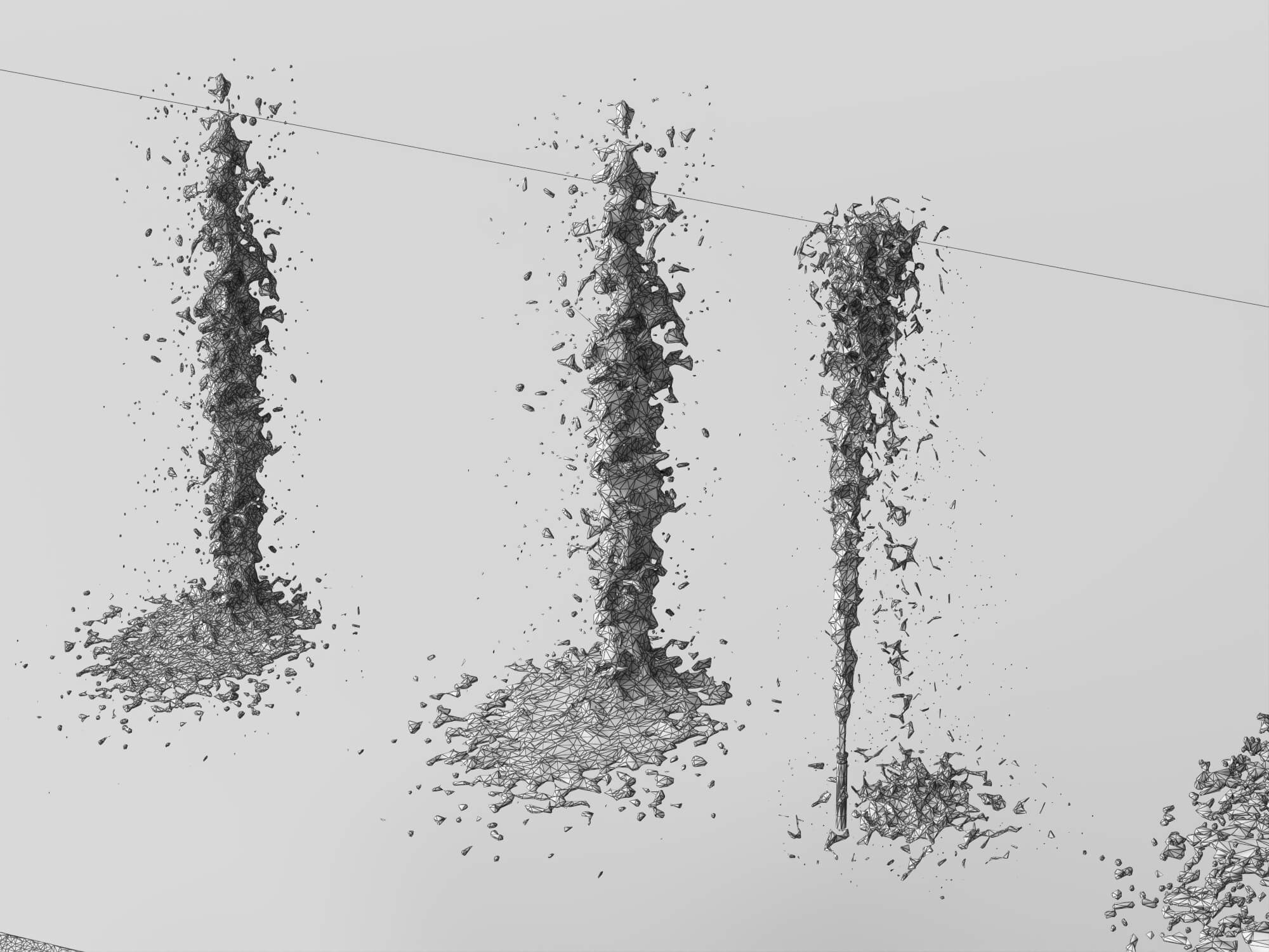 Water Fountain and Waterfall 3D Asset 3D Model