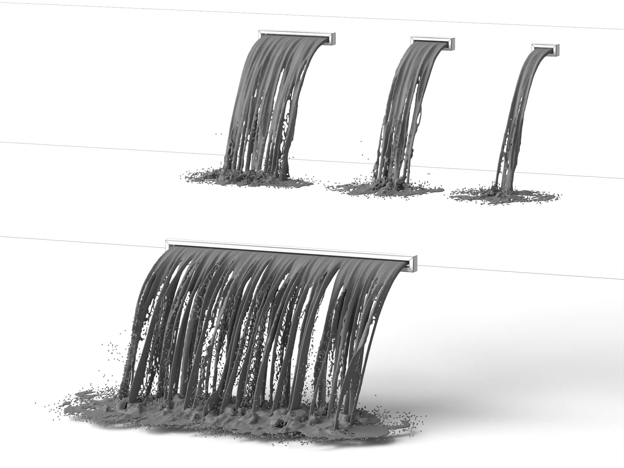 Waterfall Spout Water Effect 3D Asset 3D Model