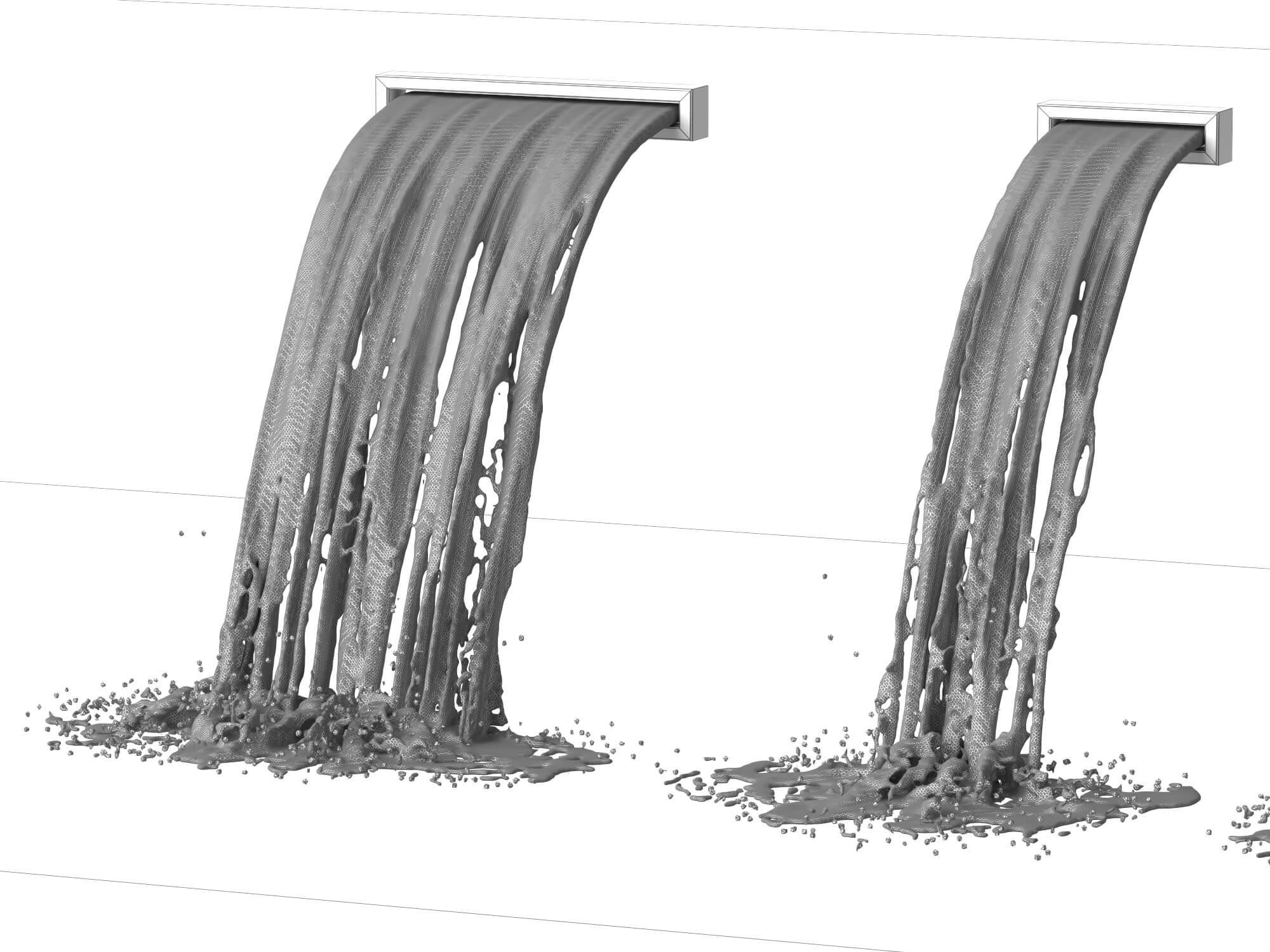 Waterfall Spout Water Effect 3D Asset 3D Model