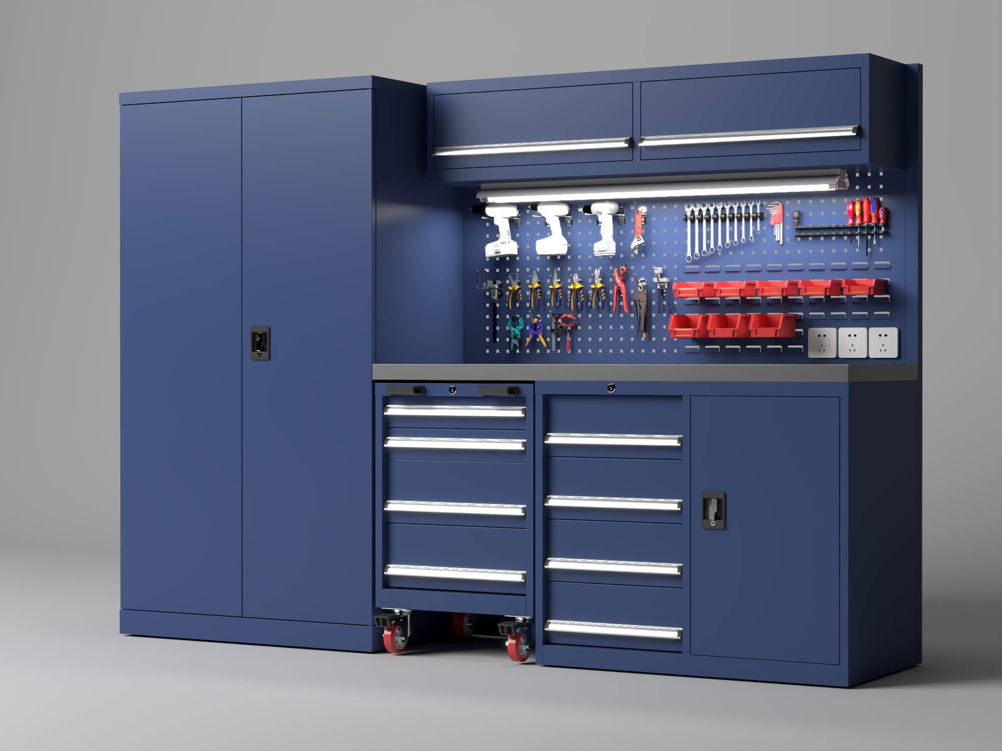 Workshop Tool Cabinet Workstation Asset 3D Model