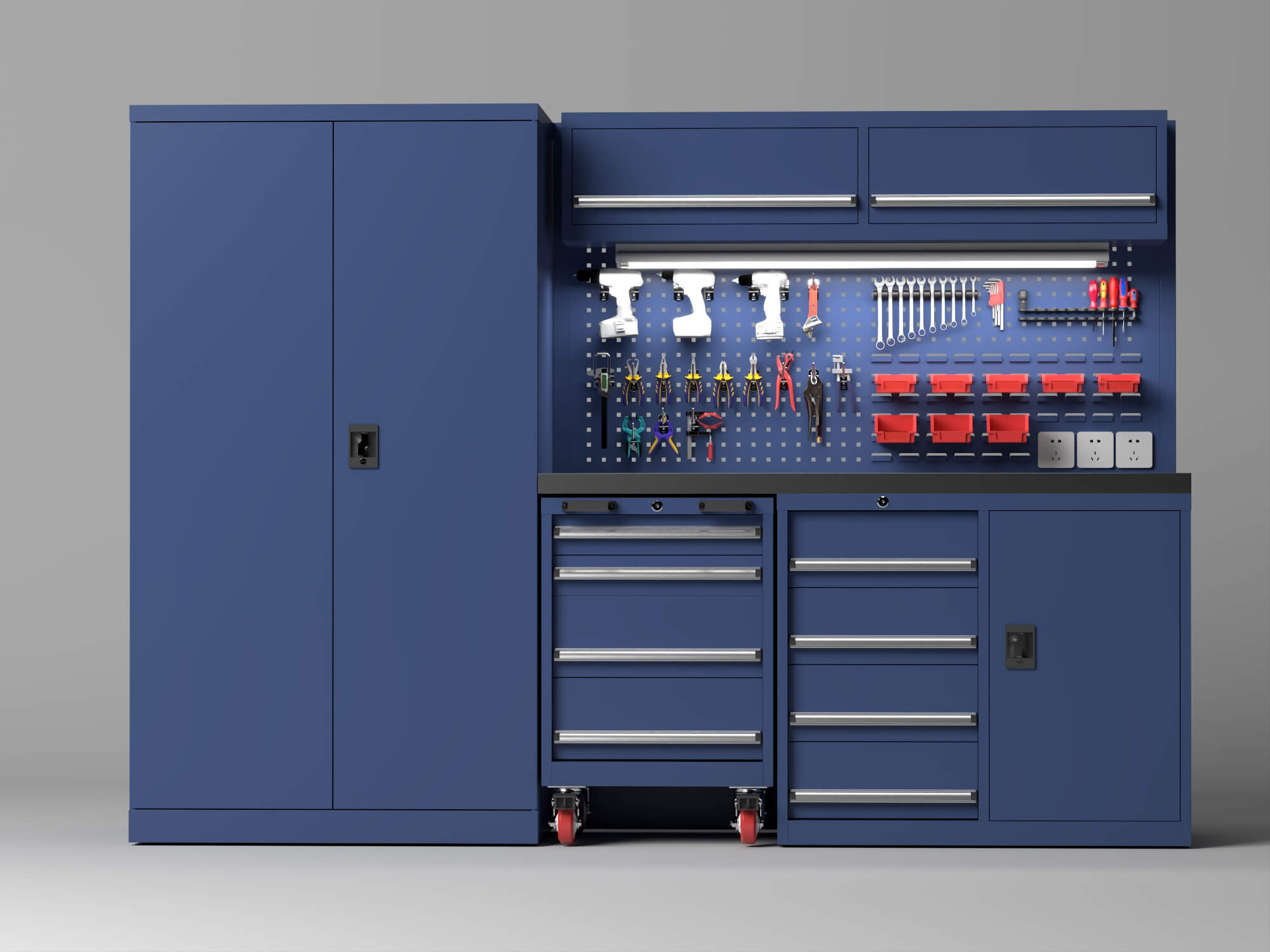 Workshop Tool Cabinet Workstation Asset 3D Model