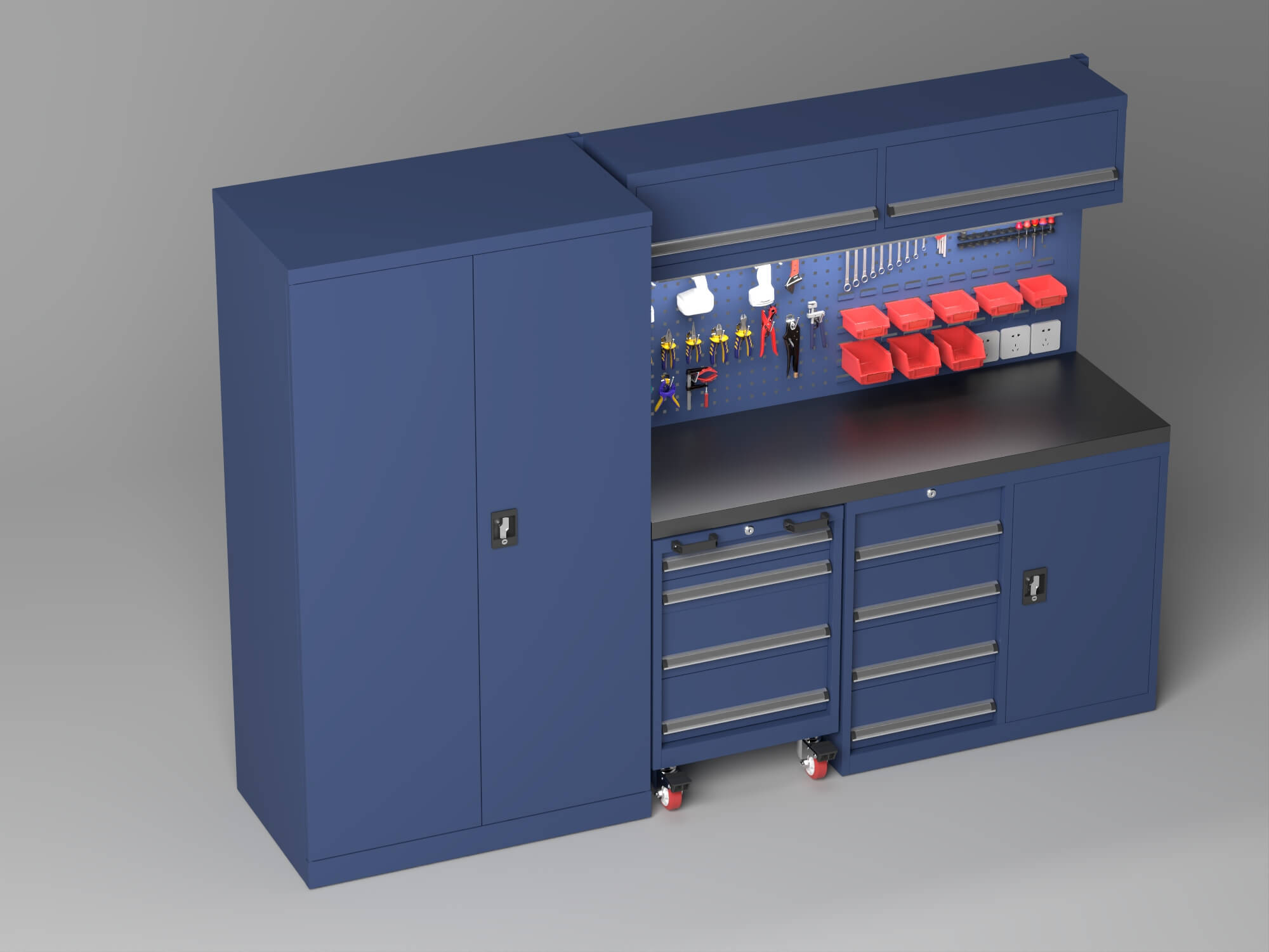 Workshop Tool Cabinet Workstation Asset 3D Model