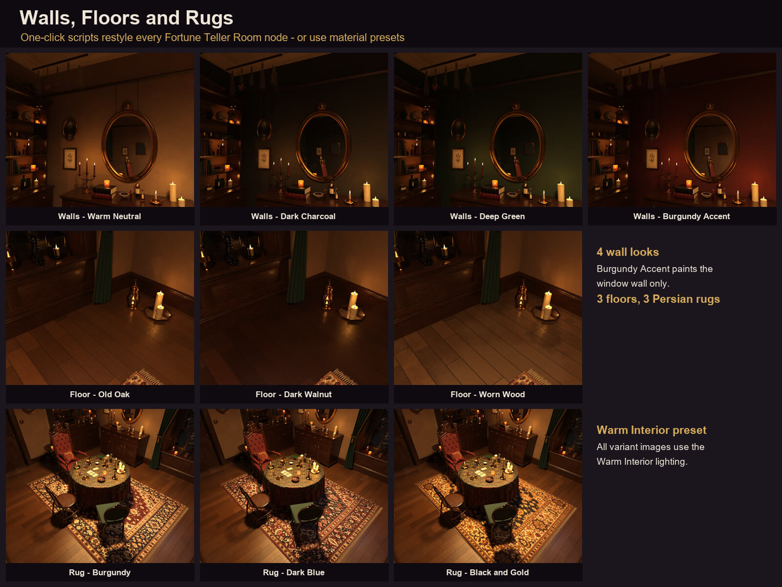 Fortune Teller Room for DAZ Studio Daz Content