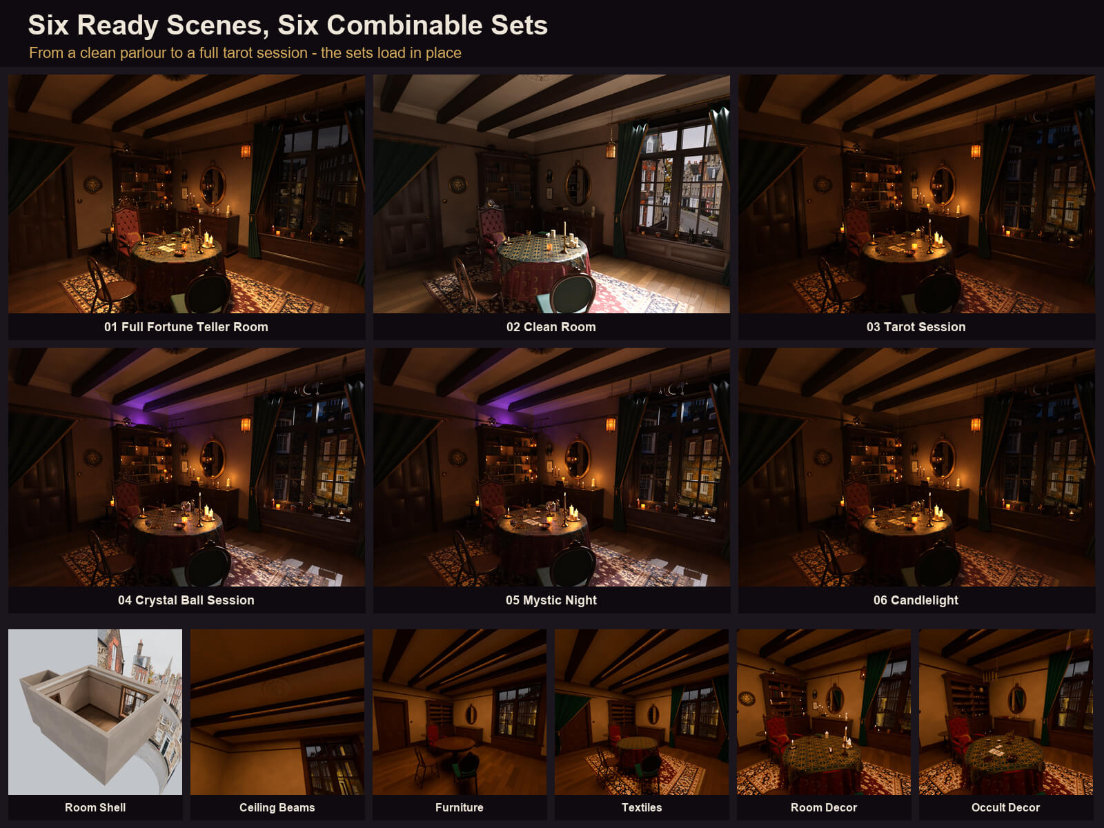 Fortune Teller Room for DAZ Studio Daz Content