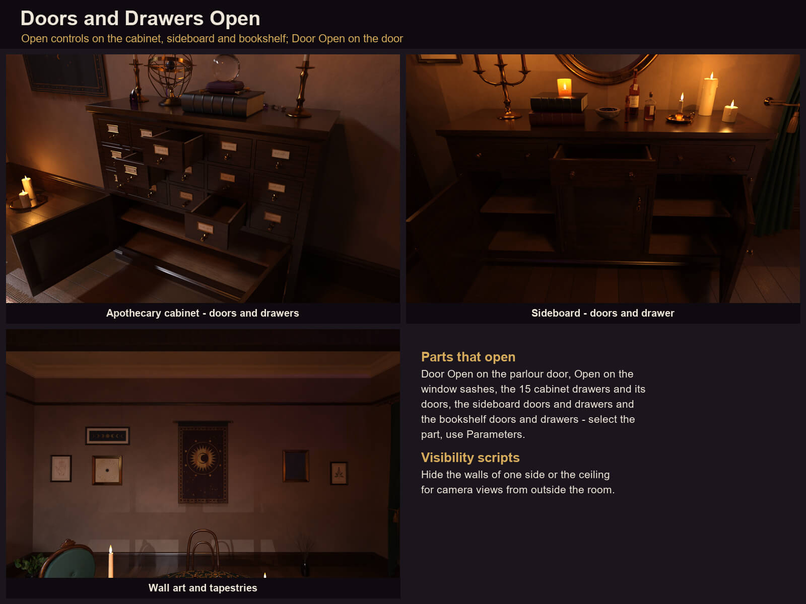 Fortune Teller Room for DAZ Studio Daz Content