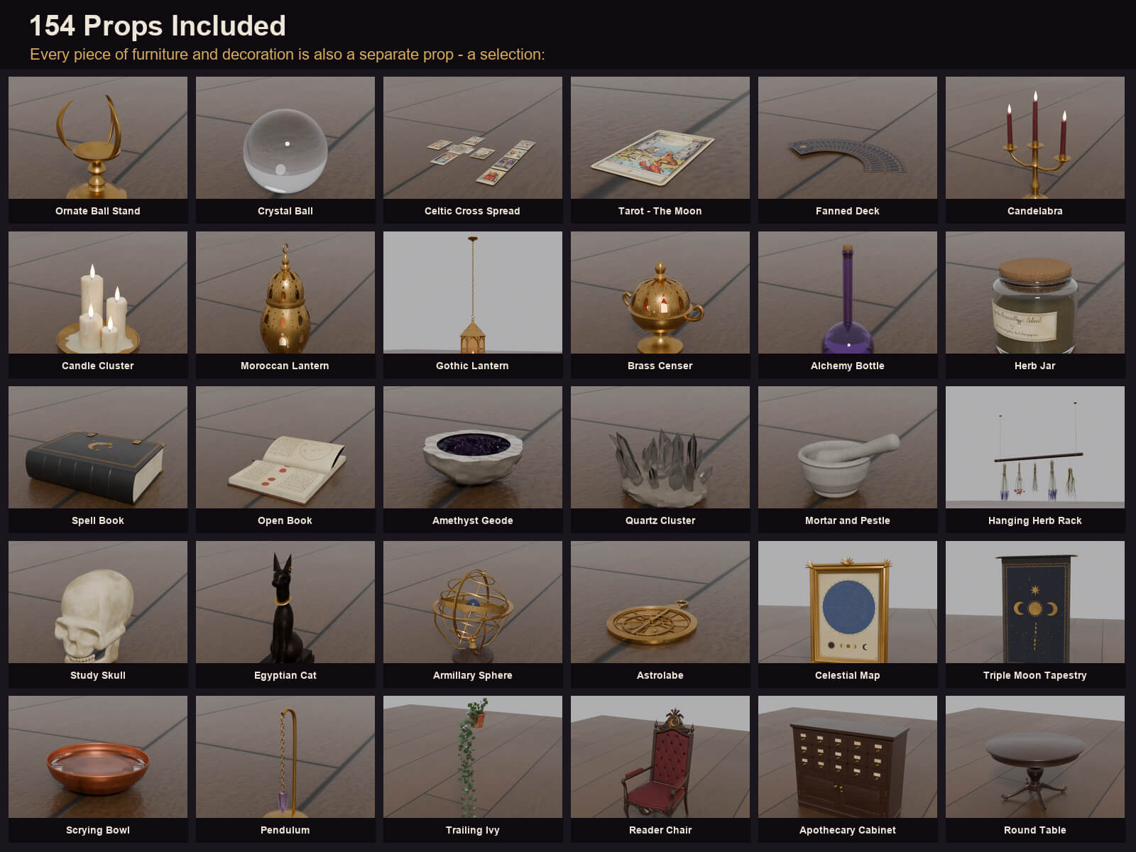 Fortune Teller Room for DAZ Studio Daz Content