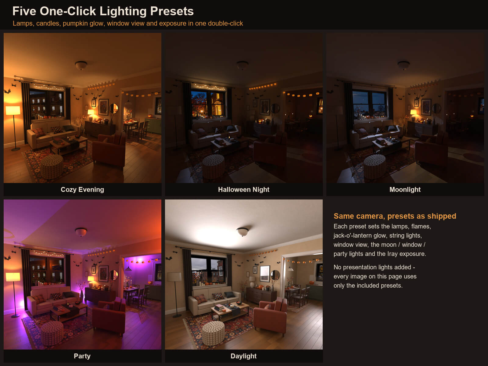 Halloween Apartment for DAZ Studio Daz Content