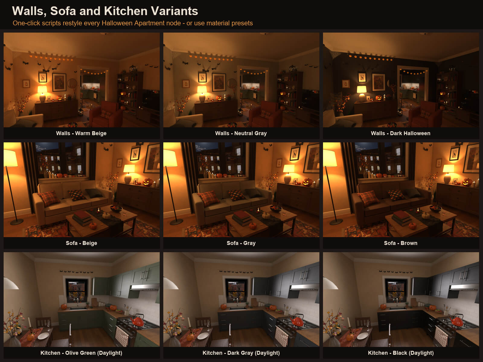 Halloween Apartment for DAZ Studio Daz Content