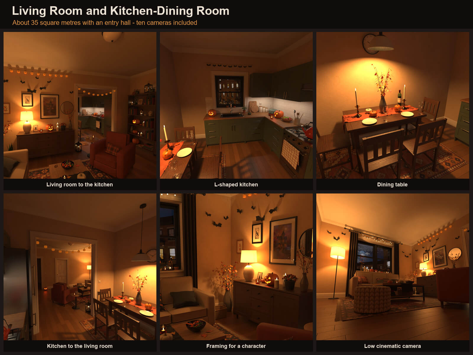 Halloween Apartment for DAZ Studio Daz Content