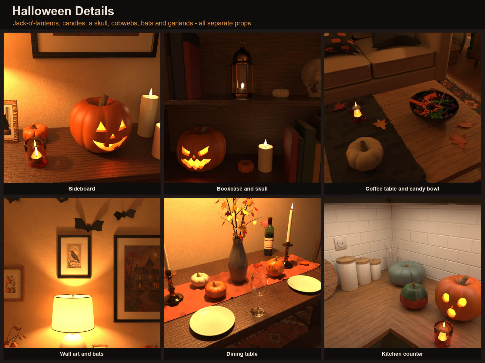 Halloween Apartment for DAZ Studio Daz Content