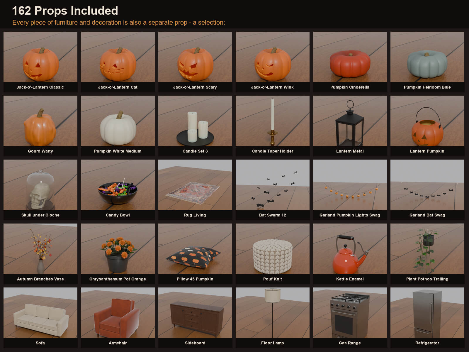 Halloween Apartment for DAZ Studio Daz Content