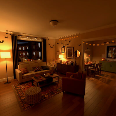 Halloween Apartment for DAZ Studio