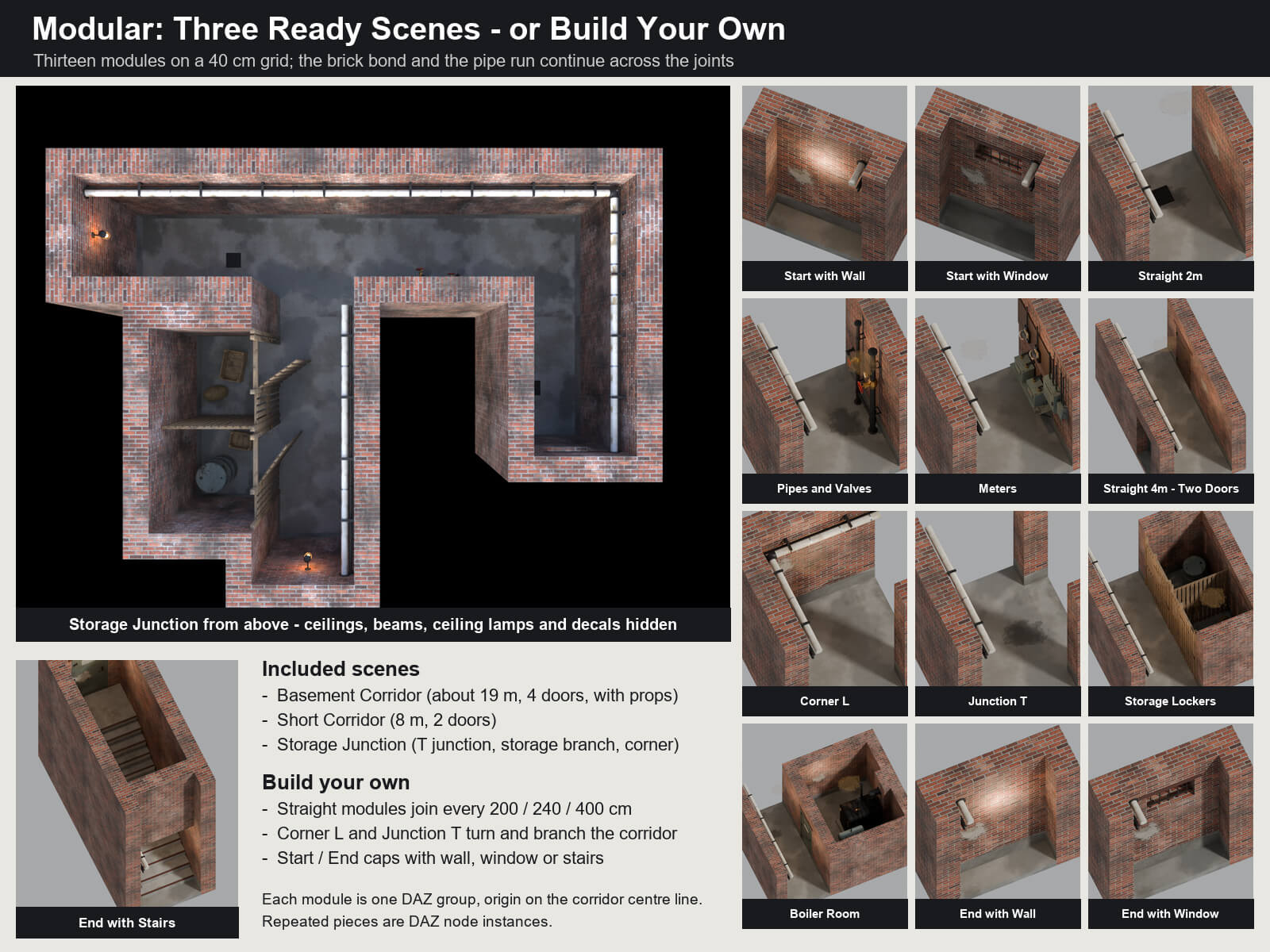 NYC Tenement Basement for DAZ Studio Daz Content