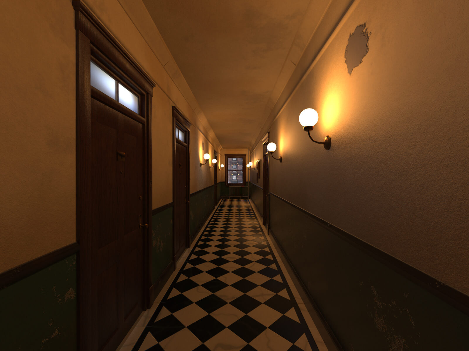 NYC Tenement Hallway for DAZ Studio Daz Content