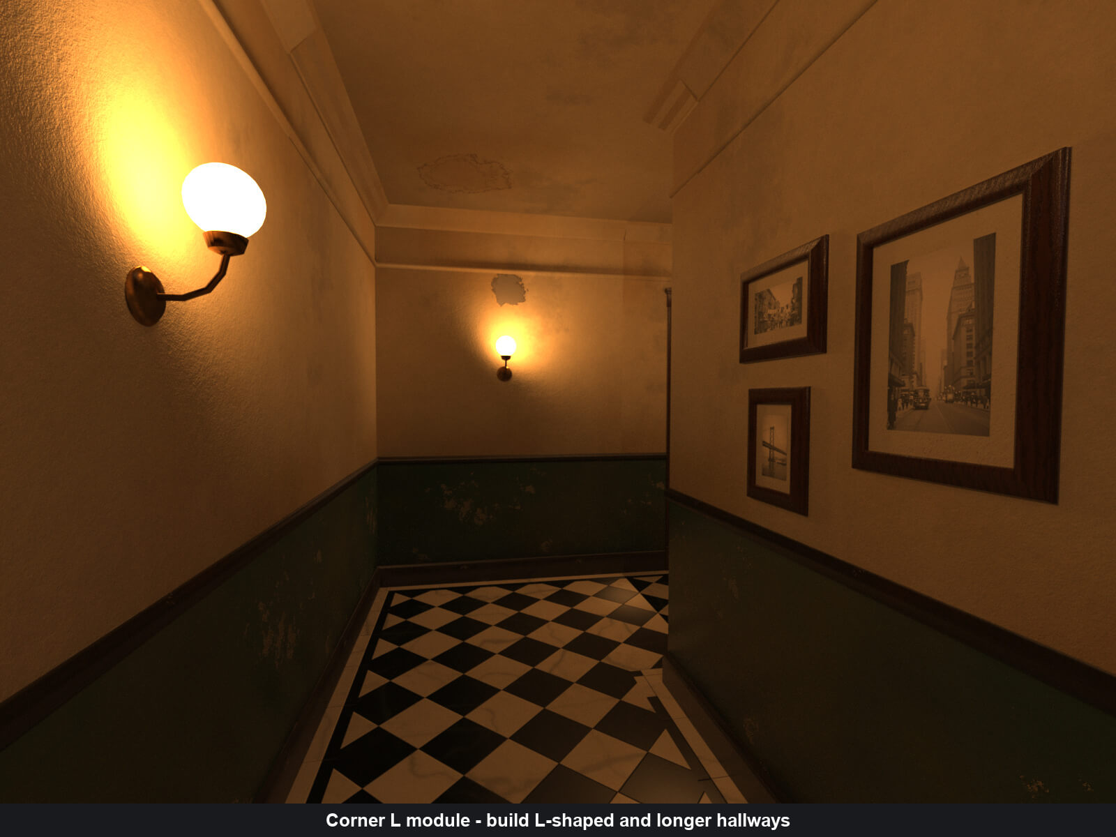 NYC Tenement Hallway for DAZ Studio Daz Content