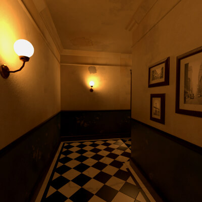 NYC Tenement Hallway for DAZ Studio