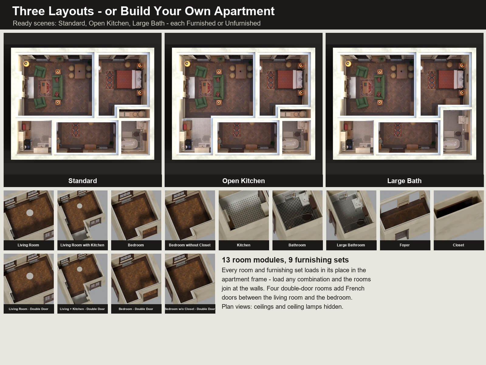 NYC Tenement Large Apartment for DAZ Studio Daz Content