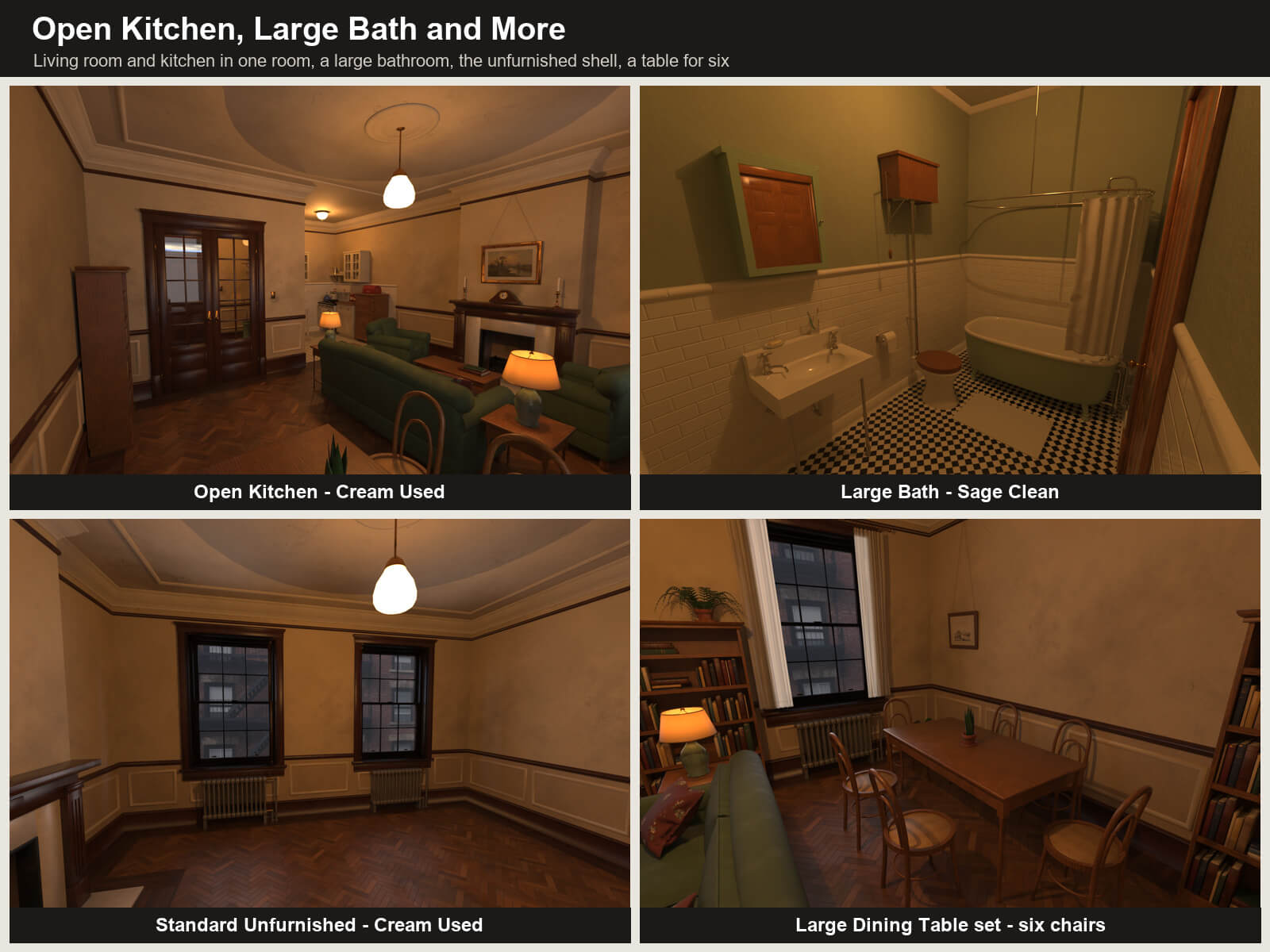 NYC Tenement Large Apartment for DAZ Studio Daz Content
