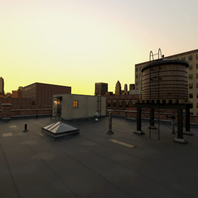 NYC Tenement Rooftop for DAZ Studio