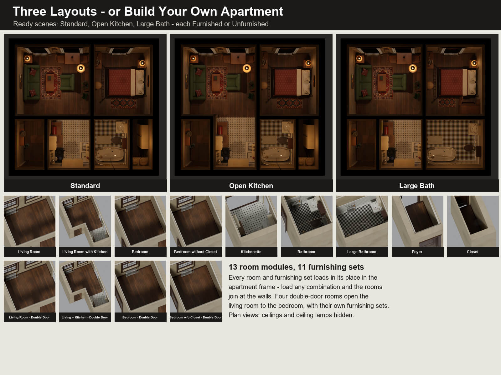 NYC Tenement Small Apartment for Daz Studio Daz Content