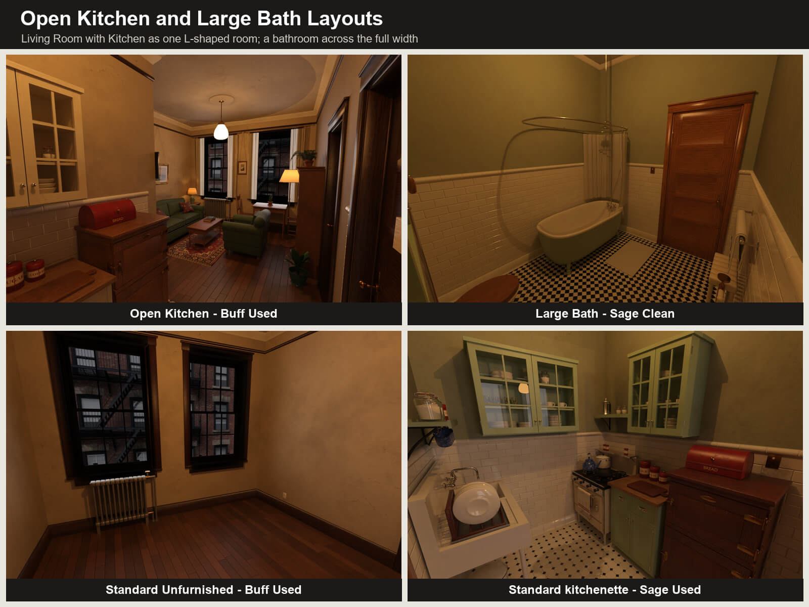 NYC Tenement Small Apartment for Daz Studio Daz Content
