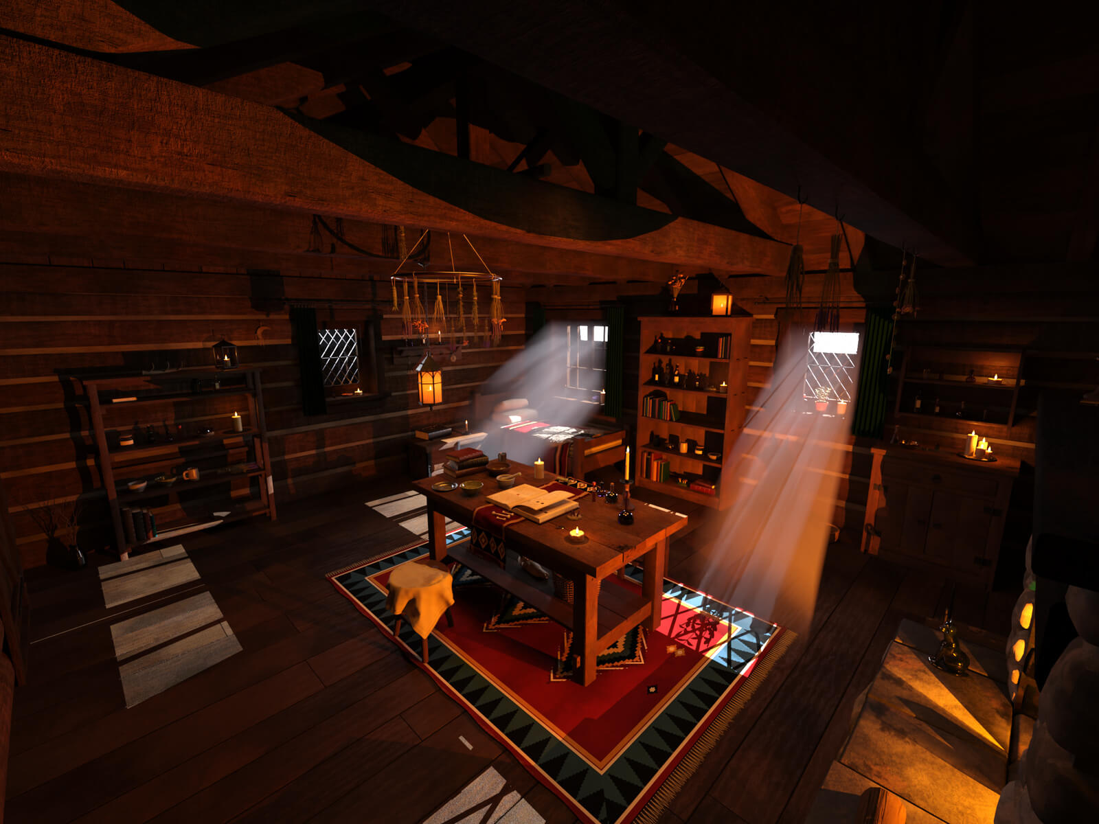 Witch Hut Interior for DAZ Studio Daz Content