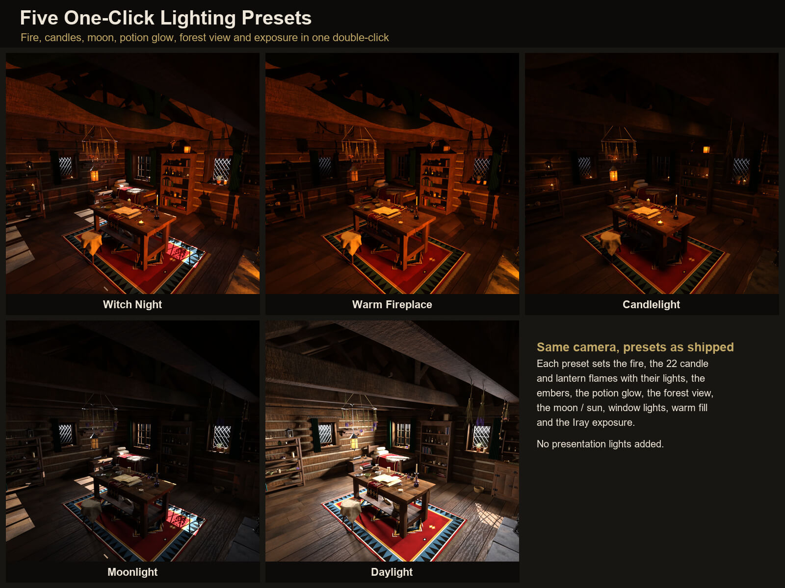 Witch Hut Interior for DAZ Studio Daz Content