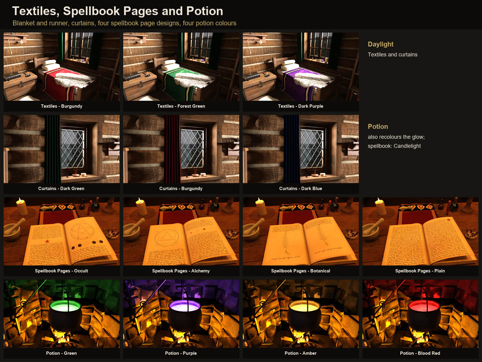 Witch Hut Interior for DAZ Studio Daz Content