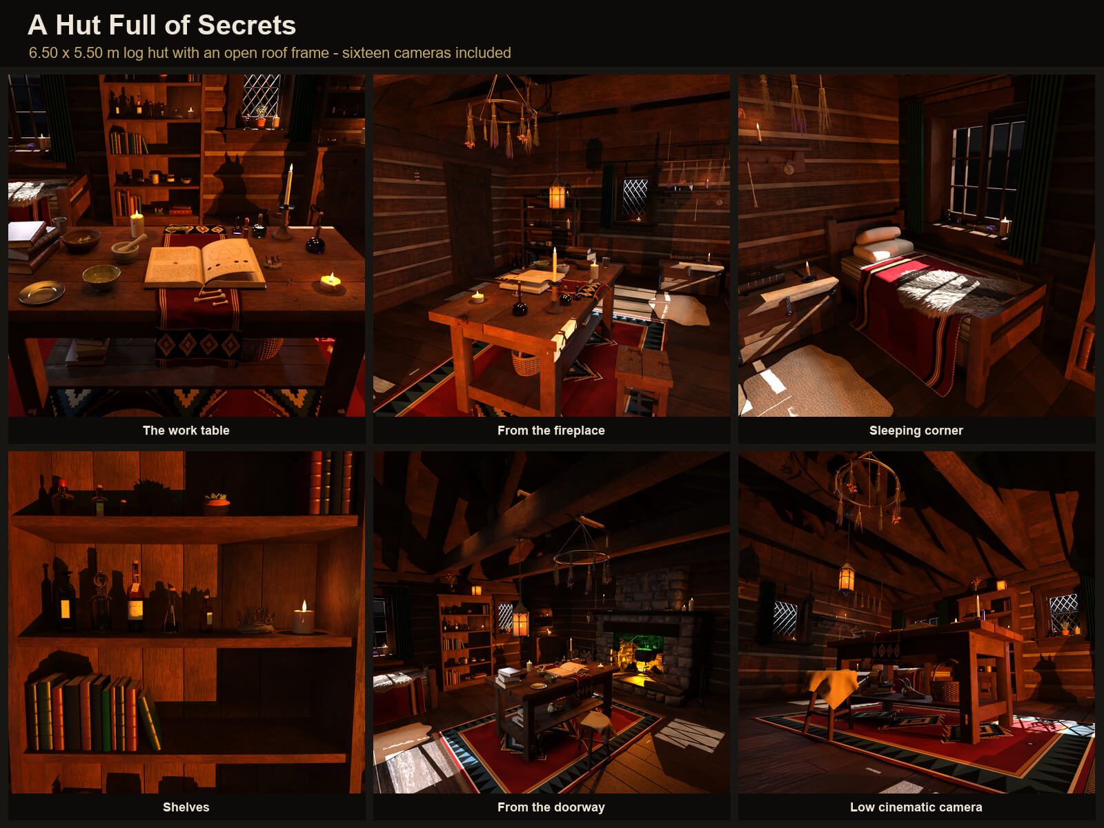 Witch Hut Interior for DAZ Studio Daz Content