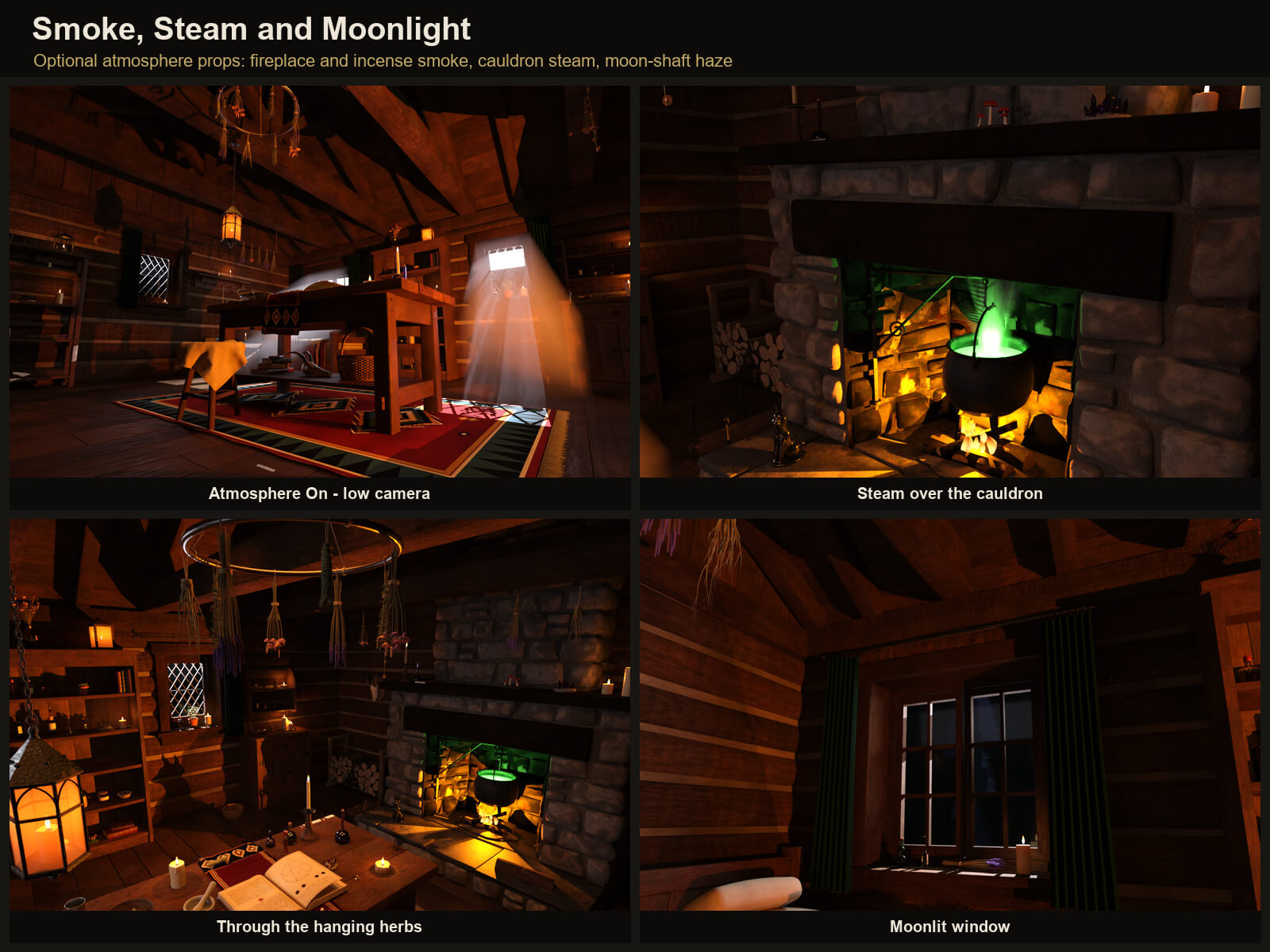 Witch Hut Interior for DAZ Studio Daz Content