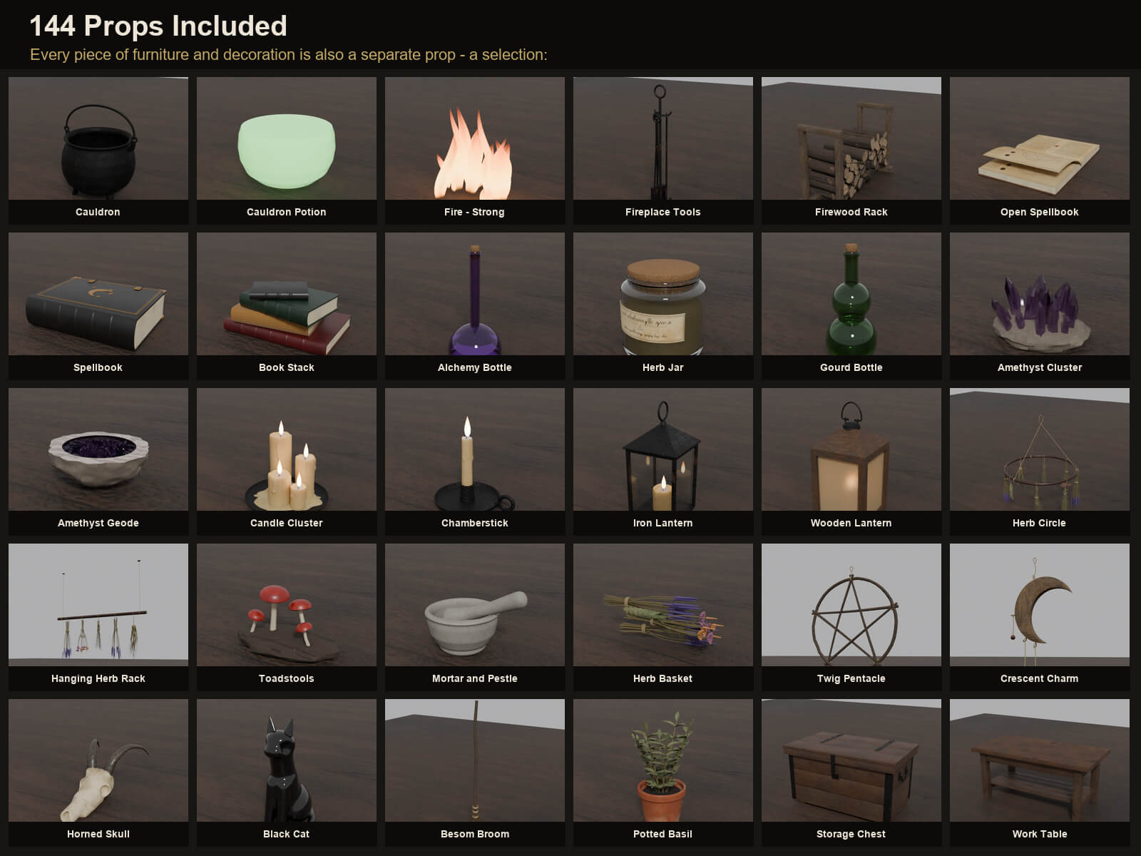 Witch Hut Interior for DAZ Studio Daz Content