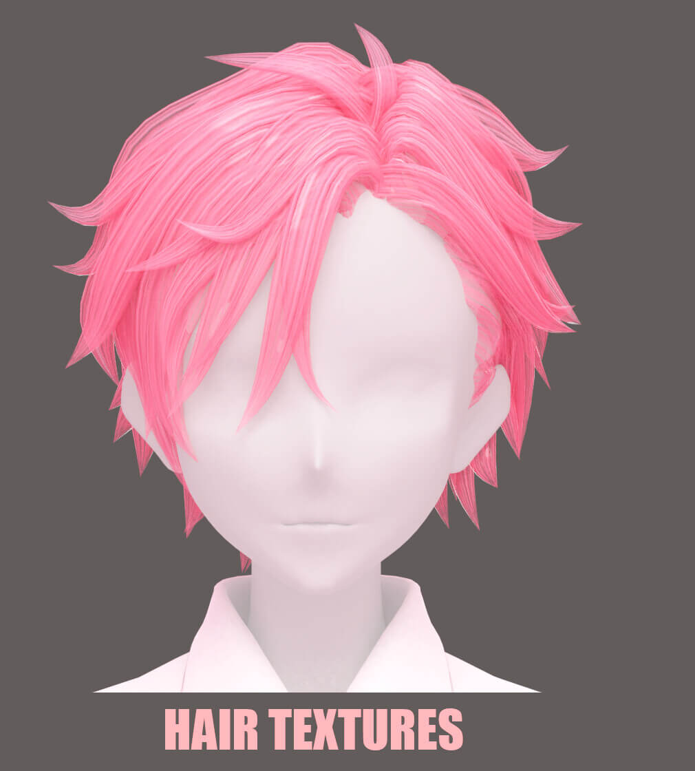 Male Hairstyle 3D Model