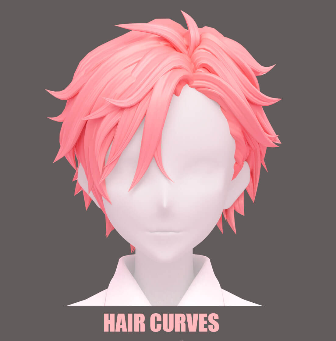 Male Hairstyle 3D Model