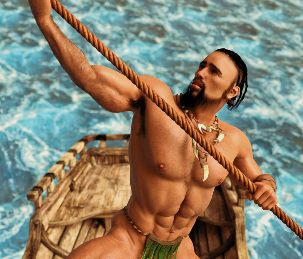 Fishing 3D Render, Digital Artwork by Avid Renderer