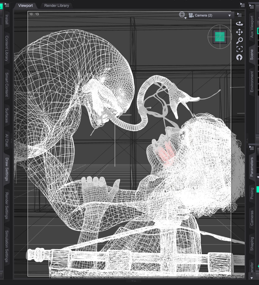 Gasping 3D Render, Digital Artwork by Avid Renderer