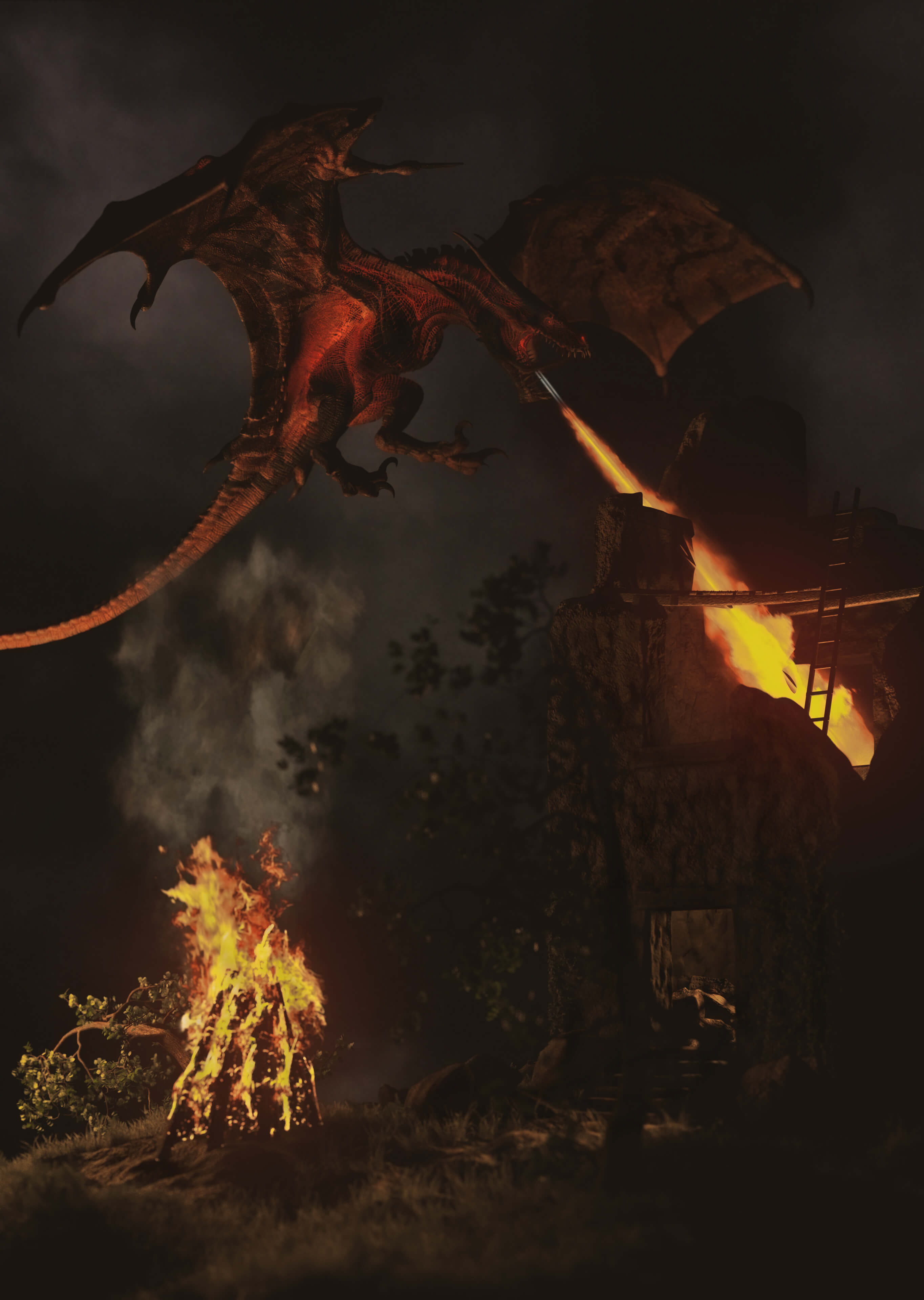 Wrath 3D Render, Digital Artwork by Avid Renderer