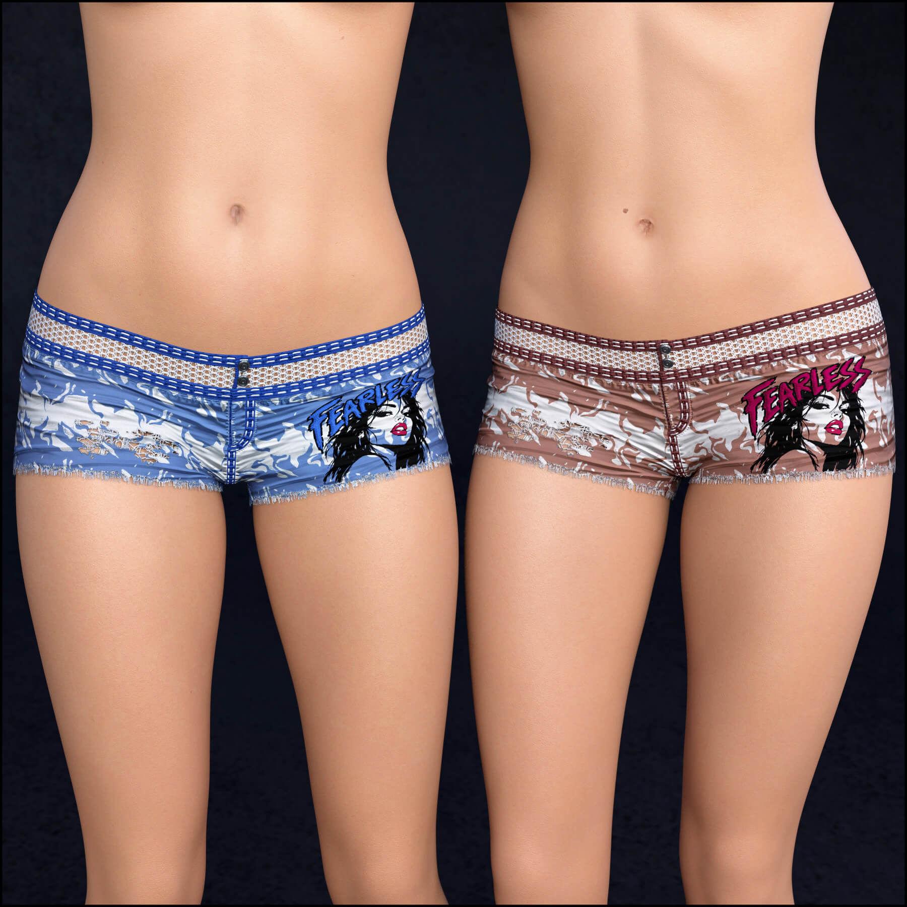 Texture Set 2 for Hot Shorts Daz Content