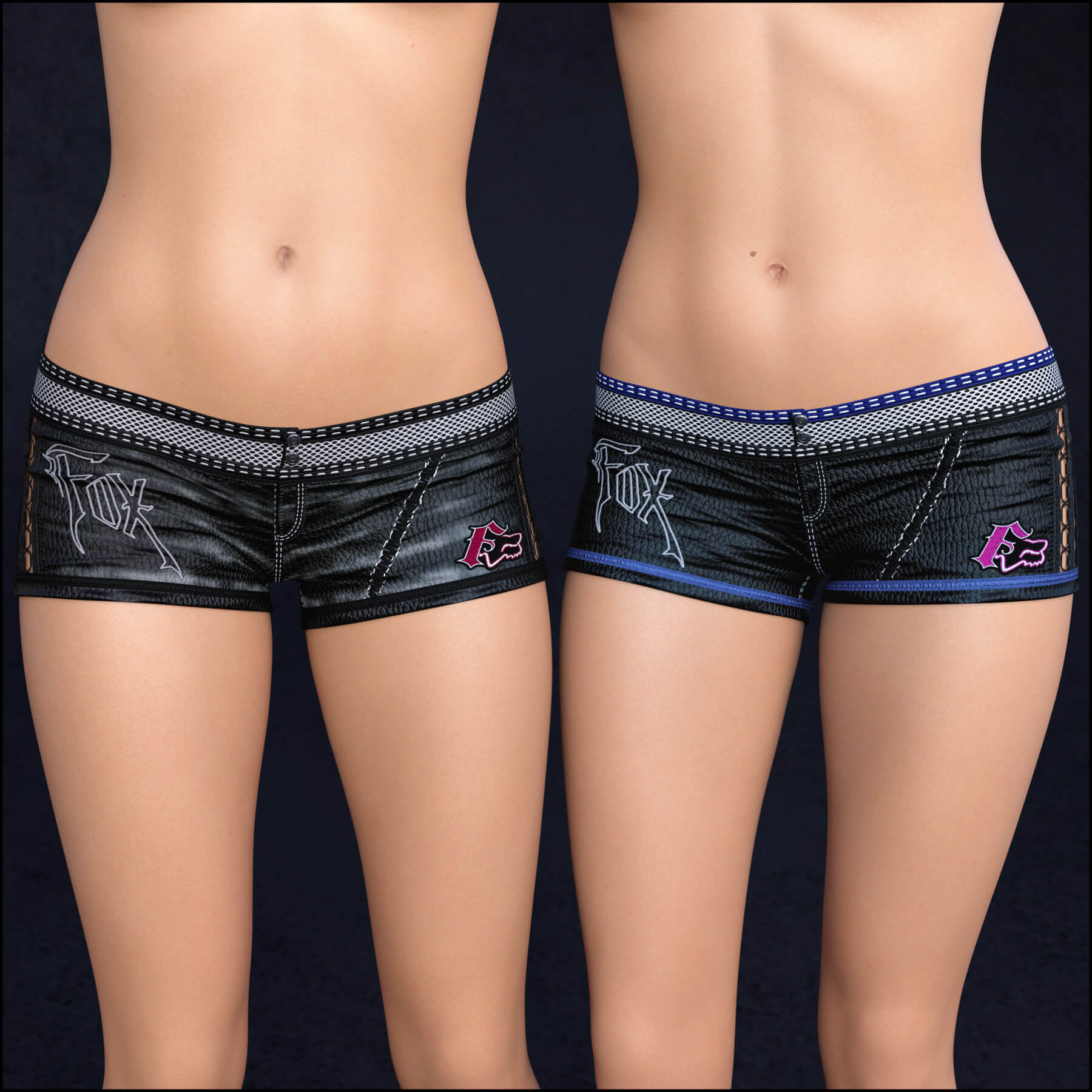 Texture Set 2 for Hot Shorts Daz Content