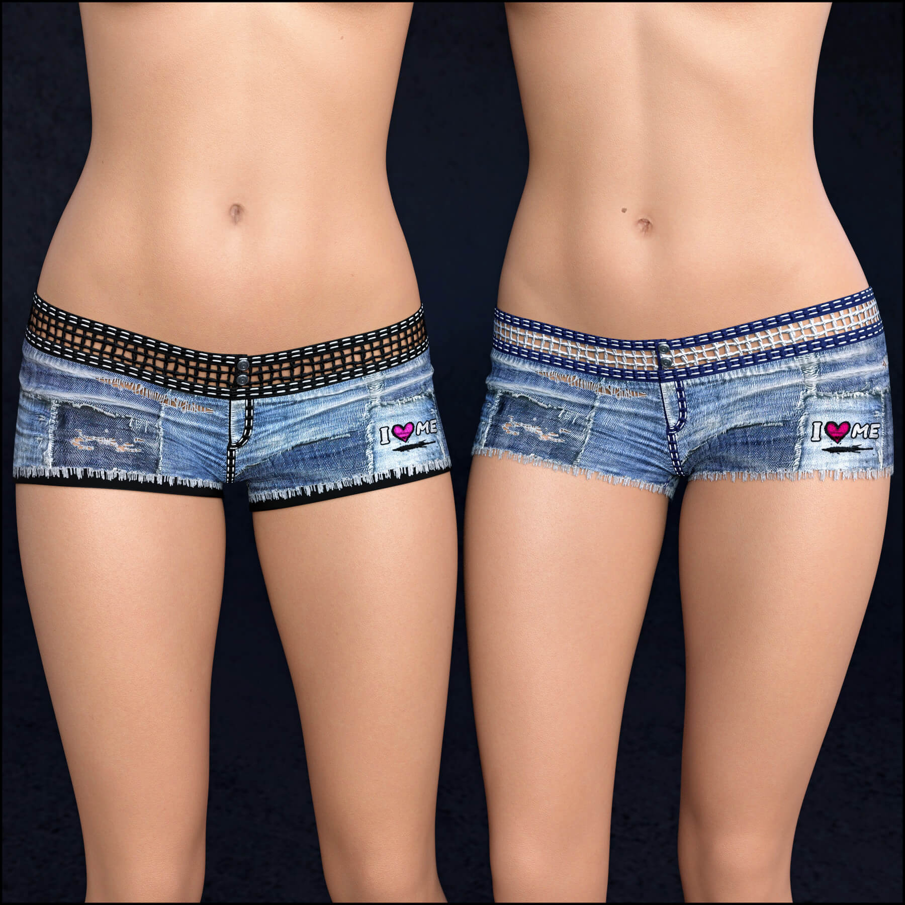 Texture Set 2 for Hot Shorts Daz Content