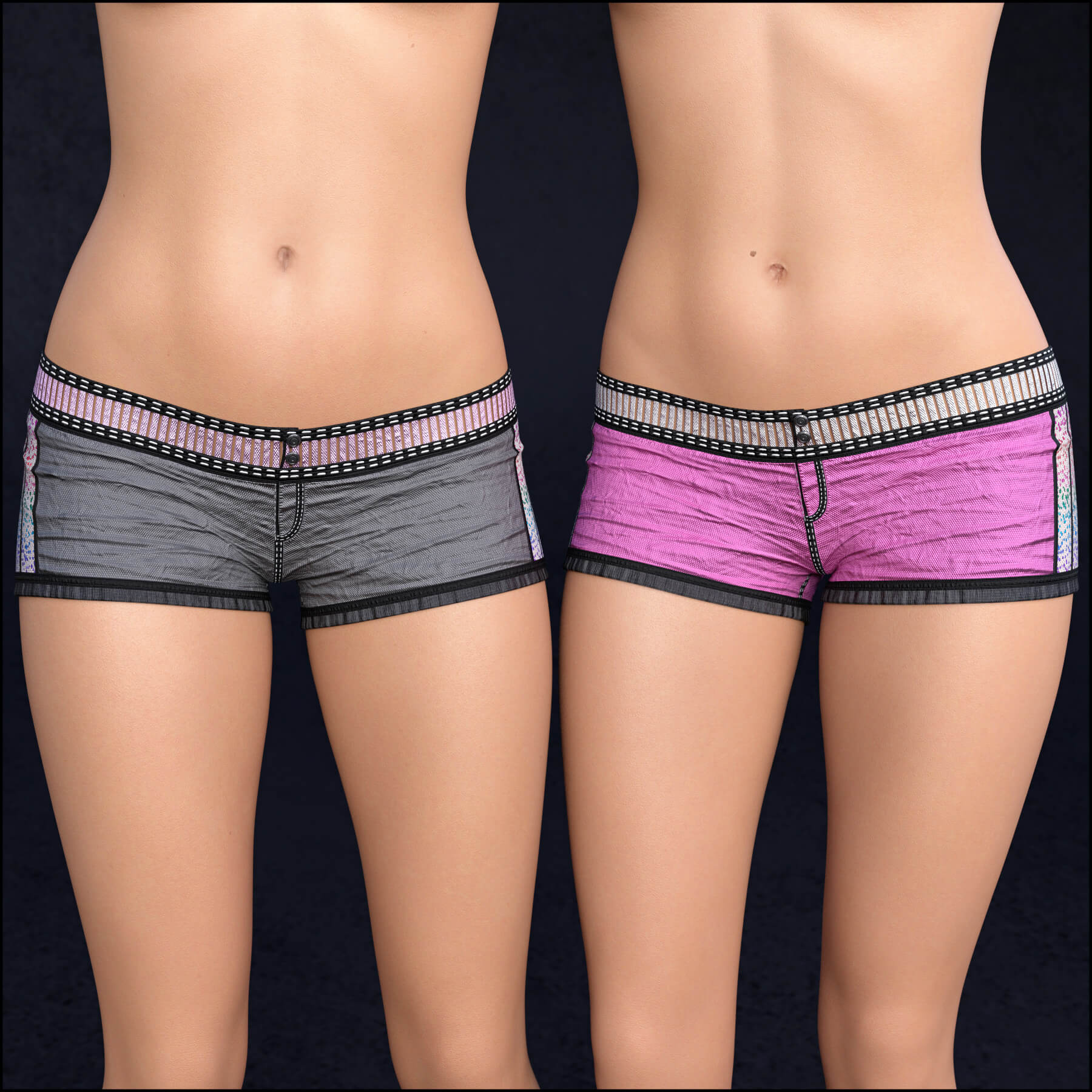 Texture Set 2 for Hot Shorts Daz Content