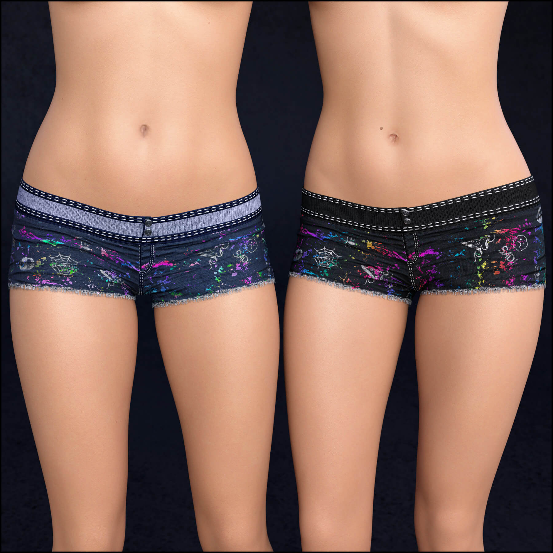 Texture Set 2 for Hot Shorts Daz Content
