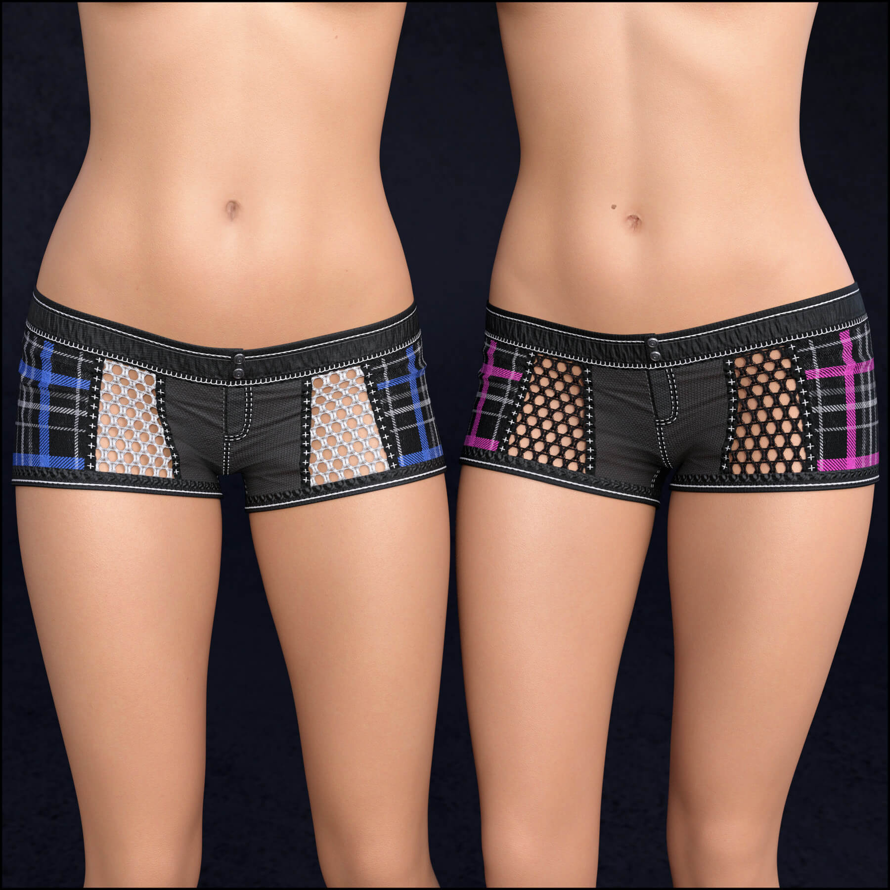Texture Set 2 for Hot Shorts Daz Content