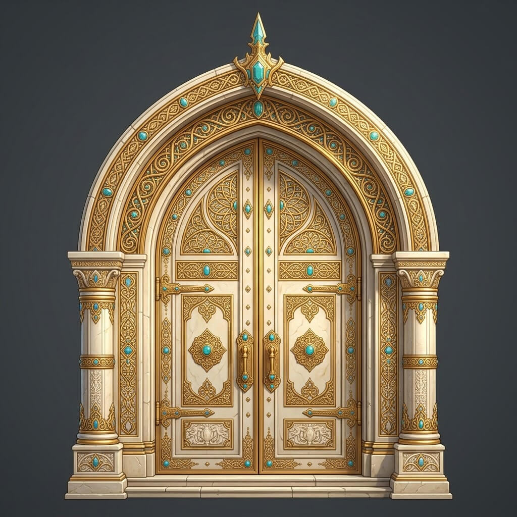 10 Premium 2D Game Doors & Gates &ndash Fantasy Dungeon 2D Game Asset