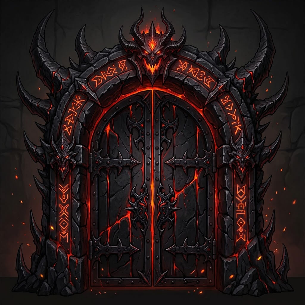 10 Premium 2D Game Doors & Gates &ndash Fantasy Dungeon 2D Game Asset