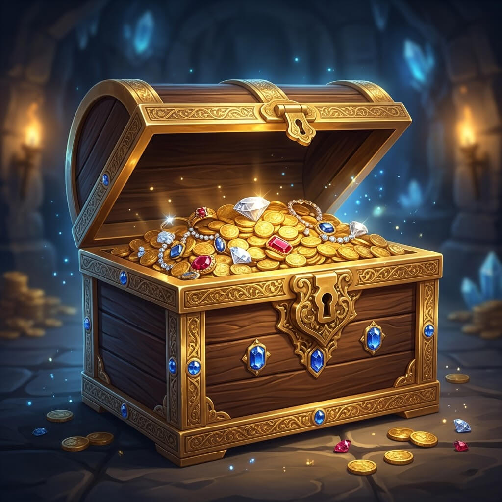 5 Premium 2D Game Treasure &amp Loot Props &ndash Fantasy 2D Game Asset