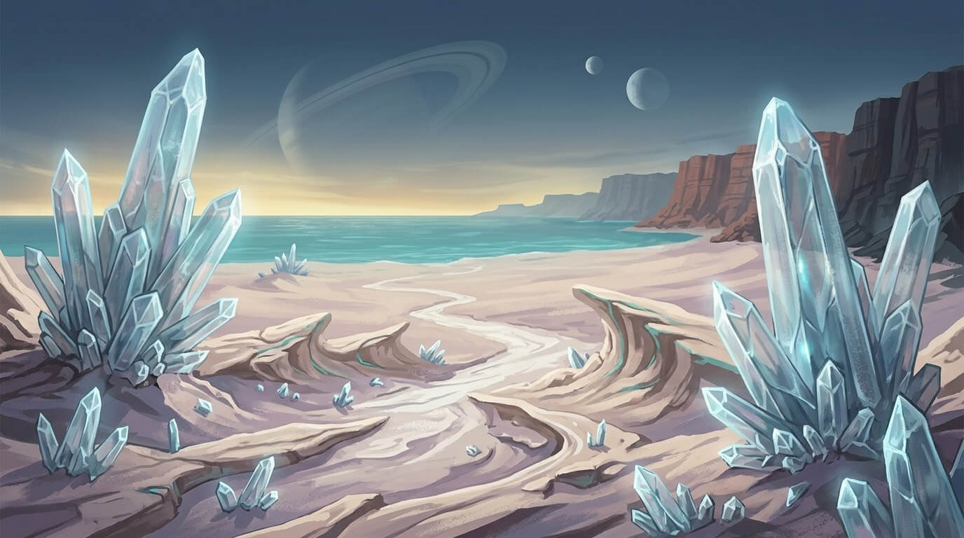 Alien Frontier Worlds &ndash 4 Original Sci-Fi Game Backgro 2D Game Asset