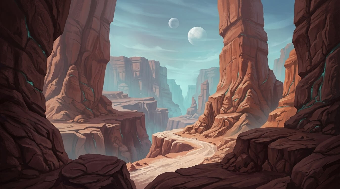 Alien Frontier Worlds &ndash 4 Original Sci-Fi Game Backgro 2D Game Asset