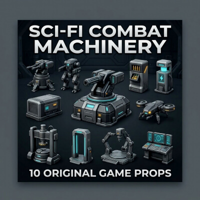 Sci-Fi Industrial Machinery – 10 JPG Game Props