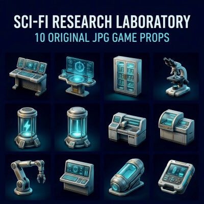 Sci-Fi Research Laboratory 10 JPG Game Props